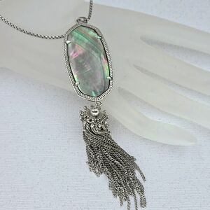 Kendra Scott "Rayne" Black Mother of Pearl Necklace